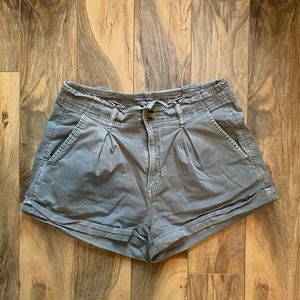 American Eagle brown paper bag shorts